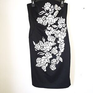White House | Black Market Strapless Floral Dress